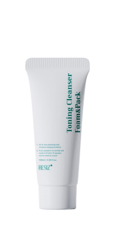 Tube of BESIZ Toning Cleanser Foam Pack on a white background